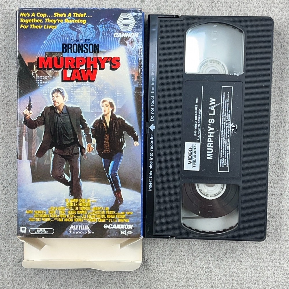 Murphy's Law VHS Tape Charles Bronson 1986 Cannon/Media Home Video